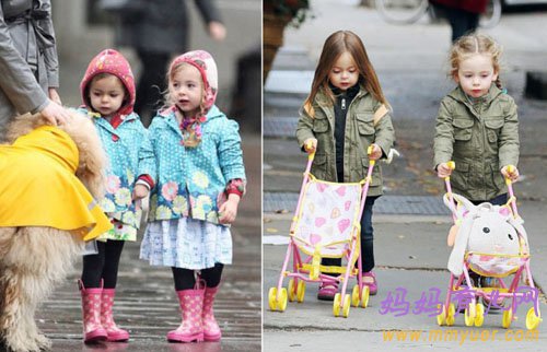 贝小七最受瞩目小公举有劲敌了 &ldquo;时装精&rdquo;姐妹比妈咪更抢镜